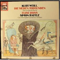 Kurt Weill / Bertolt Brecht / Elise Ross / Sir Simon Rattle / City Of Birmingham Symphony Orchestra Die Sieben Todsünden Vinyl LP USED