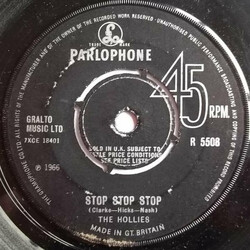 The Hollies Stop Stop Stop USED VINYL 7INCH 45 RPM SINGLE