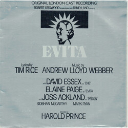 Andrew Lloyd Webber And Tim Rice Evita (Original London Cast Recording) Vinyl LP USED