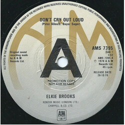 Elkie Brooks Don't Cry Out Loud USED VINYL 7INCH 45 RPM SINGLE PROMO