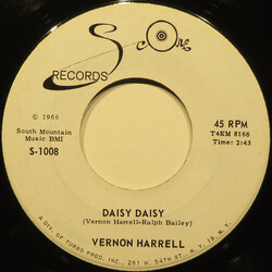 Vernon Harrell Daisy Daisy USED VINYL 7INCH 45 RPM PROMO