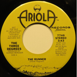 The Three Degrees The Runner USED VINYL 7INCH 45 RPM PROMO STEREO MONO