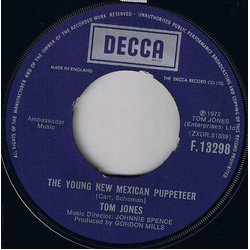 Tom Jones The Young New Mexican Puppeteer Vinyl 7" USED