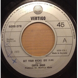 Manfred Mann's Earth Band Get Your Rocks Off USED VINYL 7INCH 45 RPM SINGLE