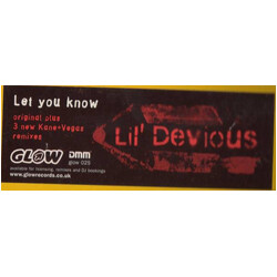 Lil' Devious Let You Know USED VINYL 12INCH