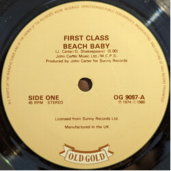 First Class (3) Beach Baby USED VINYL 7INCH 45 RPM SINGLE STEREO