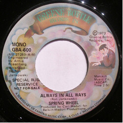 Spring Wheel Always In All Ways USED VINYL 7INCH 45 RPM PROMO STEREO MONO