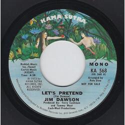Jim Dawson (2) Let's Pretend USED VINYL 7INCH 45 RPM SINGLE PROMO STEREO MONO