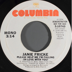 Janie Fricke Please Help Me, I'm Falling (In Love With You) Vinyl 7" USED