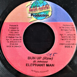 Elephant Man Bun Up USED VINYL 7INCH 45 RPM