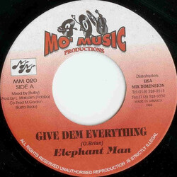 Elephant Man Give Dem Everything USED VINYL 7INCH 45 RPM