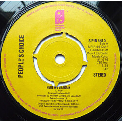 People's Choice Here We Go Again / Mickey D's USED VINYL 7INCH SINGLE