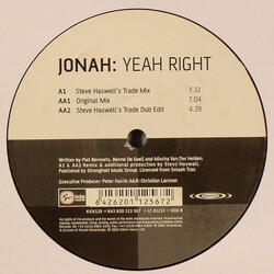 Jonah Yeah Right USED VINYL 12INCH