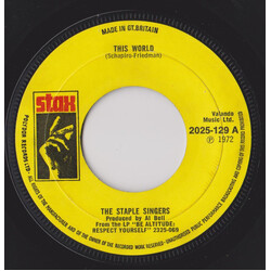 The Staple Singers This World / Are You Sure? VINYL 7" USED