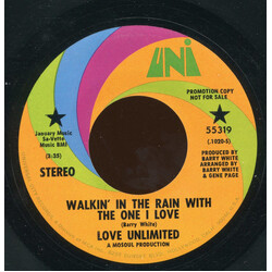 Love Unlimited Walkin' In The Rain With The One I Love USED VINYL 7INCH 45 RPM PROMO