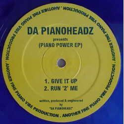 Da Pianoheadz Piano Power EP USED VINYL 12INCH EP 33 S RPM