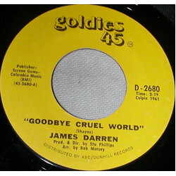 James Darren Goodbye Cruel World / Valerie USED VINYL 7INCH 45 RPM