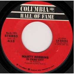 Marty Robbins El Paso City / Among My Souvenirs USED VINYL 7INCH 45 RPM REISSUE