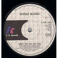 George McCrae Don't You Feel My Love USED VINYL 7INCH 45 RPM