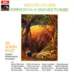 Ralph Vaughan Williams / Sir Adrian Boult / The London Philharmonic Orchestra Symphony No. 5 • Serenade To Music Vinyl LP USED