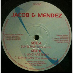 Jacob & Mendez Sun & Rain VINYL 12" USED