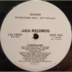 Dupont (4) Hurricane VINYL 12" USED