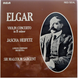 Sir Edward Elgar / Jascha Heifetz / The London Symphony Orchestra / Sir Malcolm Sargent Violin Concerto In B Minor Vinyl LP USED