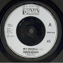 James Brown Hey America !  VINYL 7" USED