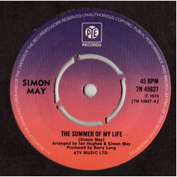 Simon May The Summer Of My Life USED VINYL 7INCH SINGLE 45 RPM