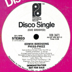 Edwin Birdsong Phiss-Phizz / Goldmine USED VINYL 12INCH 33 S RPM SINGLE PROMO STEREO