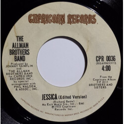 The Allman Brothers Band Jessica USED VINYL 7INCH 45 RPM SINGLE STYRENE