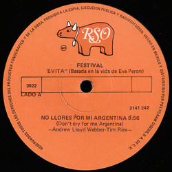 Festival (2) No Llores Por Mi Argentina (Don't Cry For Me Argentina) Vinyl 12" USED