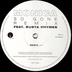 Monica So Gone (Remix) USED VINYL 12INCH PROMO