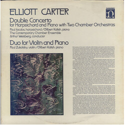 Elliott Carter Double Concerto For Harpsichord And Piano With Two Chamber Orchestras / Duo For Violin And Piano Vinyl LP USED
