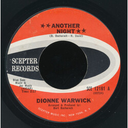 Dionne Warwick Another Night / Go With Love USED VINYL 7INCH 45 RPM STYRENE