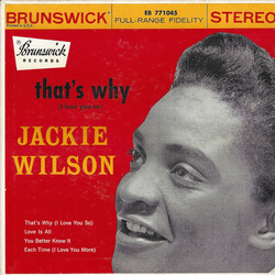Jackie Wilson That's Why USED VINYL 7INCH 45 RPM EP STEREO