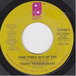 Teddy Pendergrass Nine Times Out Of Ten USED VINYL 7INCH SINGLE 45 RPM