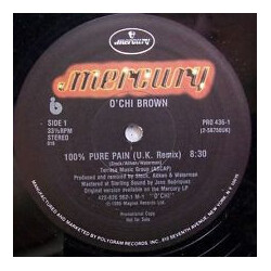 O'Chi Brown 100% Pure Pain USED VINYL 12INCH 33 S RPM PROMO