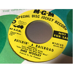 Sheb Wooley Buildin' A Railroad USED VINYL 7INCH 45 RPM SINGLE PROMO