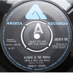 Shirley Brown Blessed Is The Woman (With A Man Like Mine) USED VINYL 7INCH SINGLE 45 RPM PROMO