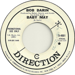 Bobby Darin Baby May Vinyl 7" USED
