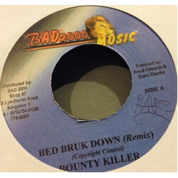 Bounty Killer Bed Bruk Down (Remix) USED VINYL 7INCH 45 RPM