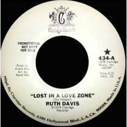 Ruth Davis Lost In A Love Zone / Heartbreaker USED VINYL 7INCH 45 RPM PROMO