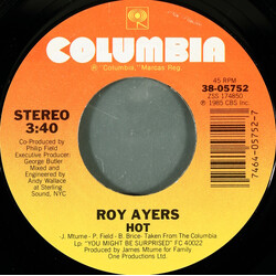 Roy Ayers Hot USED VINYL 7INCH 45 RPM SINGLE STYRENE STEREO