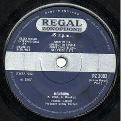 Procol Harum Homburg USED VINYL 7INCH 45 RPM SINGLE
