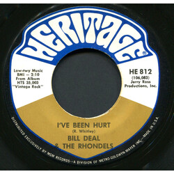 Bill Deal & The Rondells I've Been Hurt / I've Got My Needs USED VINYL 7INCH 45 RPM SINGLE