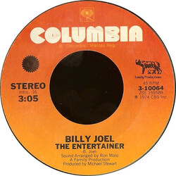 Billy Joel The Entertainer USED VINYL 7INCH 45 RPM SINGLE STYRENE STEREO