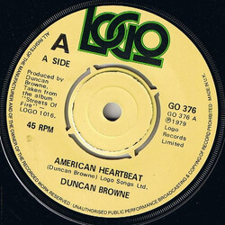 Duncan Browne American Heartbeat USED VINYL 7INCH 45 RPM SINGLE