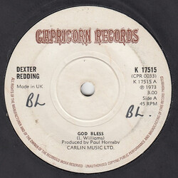 Dexter Redding God Bless USED VINYL 7INCH SINGLE 45 RPM