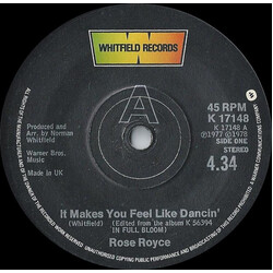 Rose Royce It Makes You Feel Like Dancin' USED VINYL 7INCH 45 RPM SINGLE STEREO
